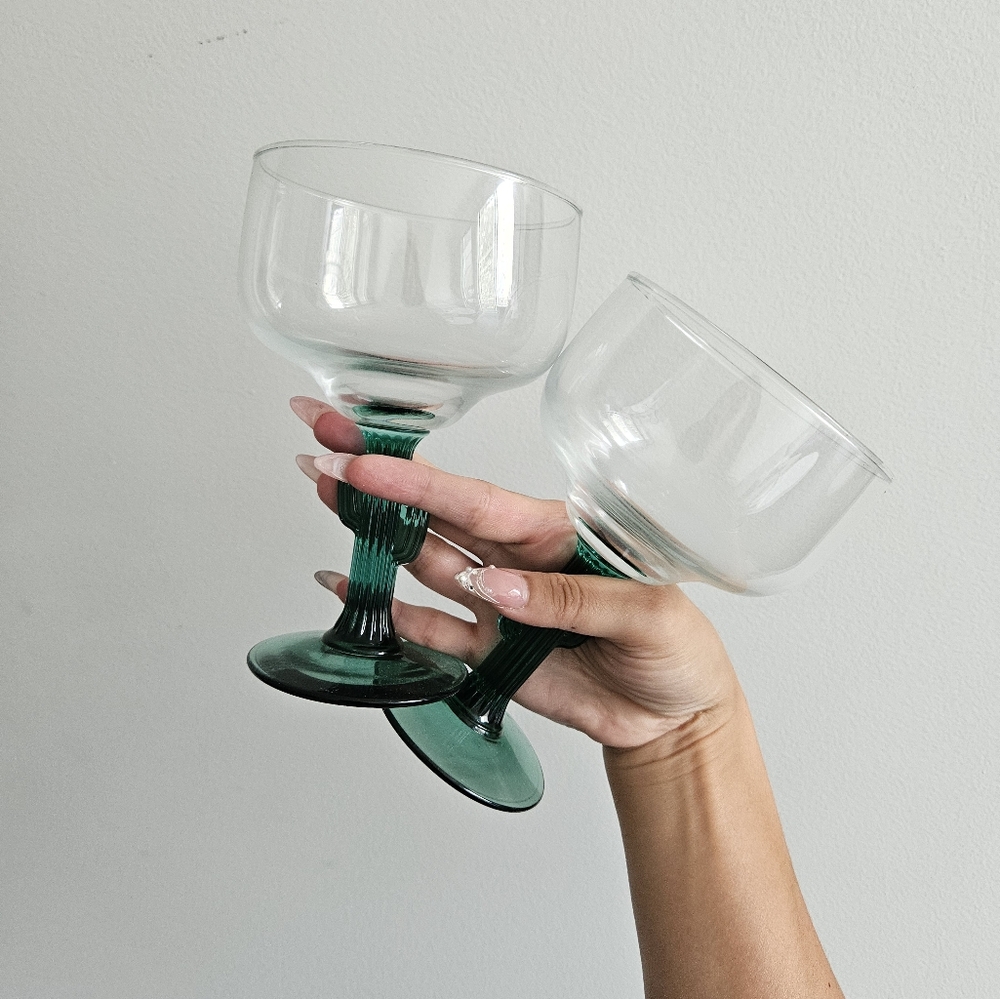 Vintage Libbey Cactus Margarita Glass Cups